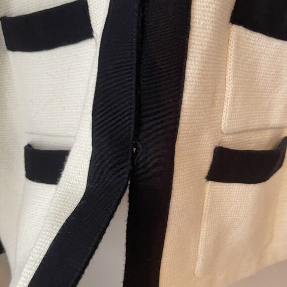 Talbots Off white And Black Jacket Size Medium Petite MSRP $169 - Picture 7 of 10